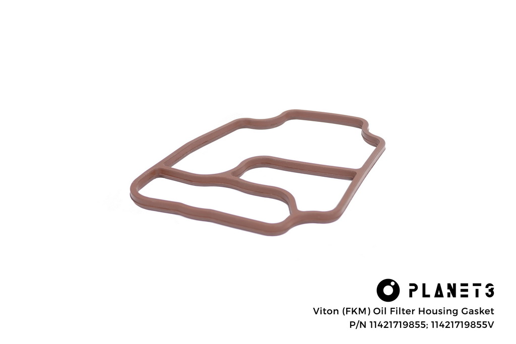 PLANET3 Viton Oil Filter Housing Gasket for older 6-cylinder BMW engines (part number 11421719855V)